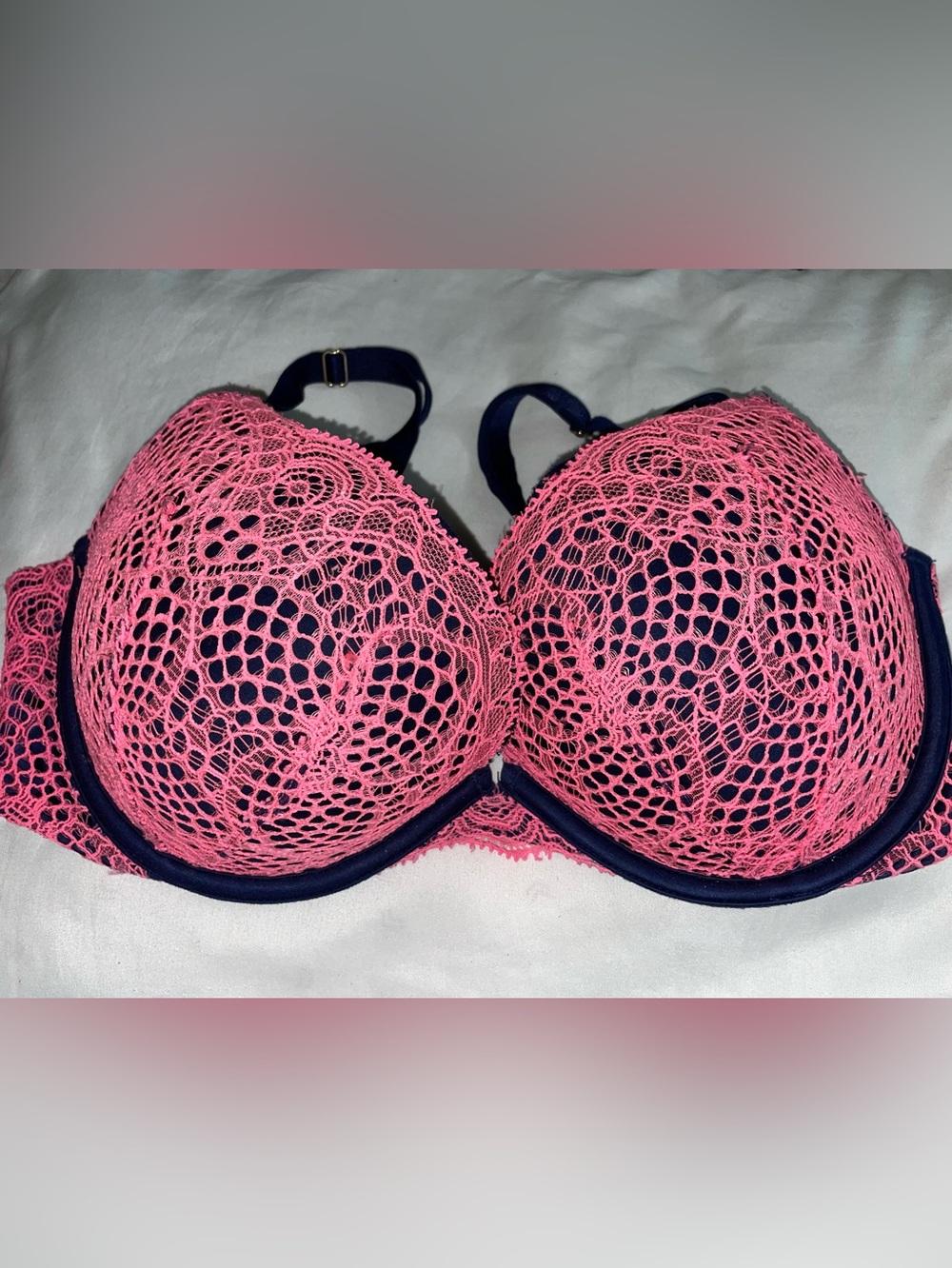 Victoria's Secret Very Sexy Push-Up Bra Black Mesh 34DD